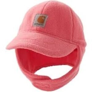 Carhartt Fleece Earflap Trapper Hat Chin Strap Pink Infant‎ Toddler Girls Winter